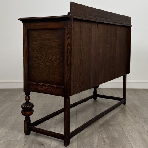ANTIQUE 20TH CENTURY FINE QUALITY FITTED SIDEBOARD IN OAK - ADDITIONAL PHOTO 4