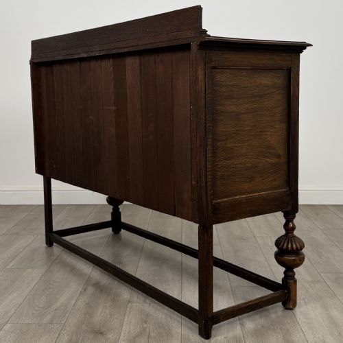 ANTIQUE 20TH CENTURY FINE QUALITY FITTED SIDEBOARD IN OAK - ADDITIONAL PHOTO 6