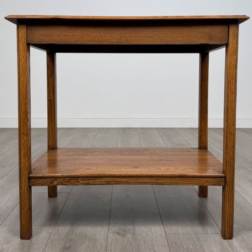 ANTIQUE 20TH CENTURY FINE QUALITY GOLDEN OAK SIDE TABLE - ADDITIONAL PHOTO 4