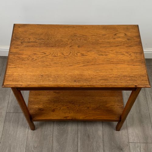 ANTIQUE 20TH CENTURY FINE QUALITY GOLDEN OAK SIDE TABLE - ADDITIONAL PHOTO 8
