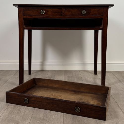 ANTIQUE 18TH CENTURY GOOD QUALITY WRITING TABLE IN MAHOGANY - ADDITIONAL PHOTO 9