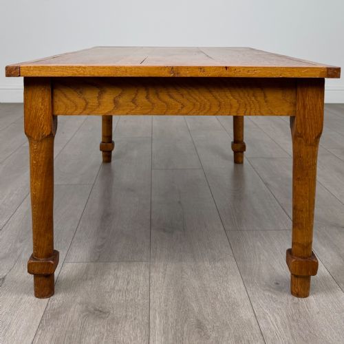 ANTIQUE 20TH CENTURY GOOD QUALITY GOLDEN OAK COFFEE TABLE - ADDITIONAL PHOTO 6