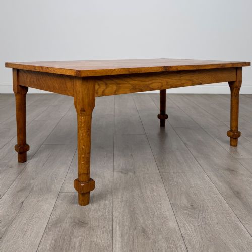 ANTIQUE 20TH CENTURY GOOD QUALITY GOLDEN OAK COFFEE TABLE - ADDITIONAL PHOTO 7