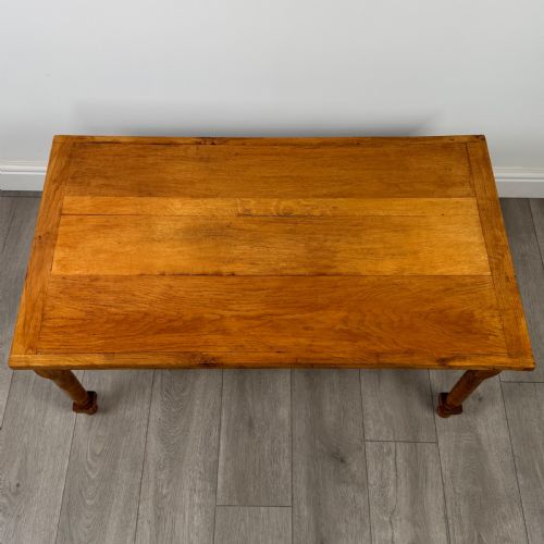 ANTIQUE 20TH CENTURY GOOD QUALITY GOLDEN OAK COFFEE TABLE - ADDITIONAL PHOTO 8