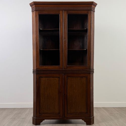 ANTIQUE 19TH CENTURY GOOD QUALITY CORNER CABINET IN OAK - ADDITIONAL PHOTO 1