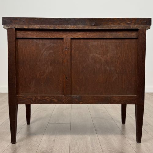 ANTIQUE 20TH CENTURY MARBLE TOP CUPBOARD IN OAK - ADDITIONAL PHOTO 5