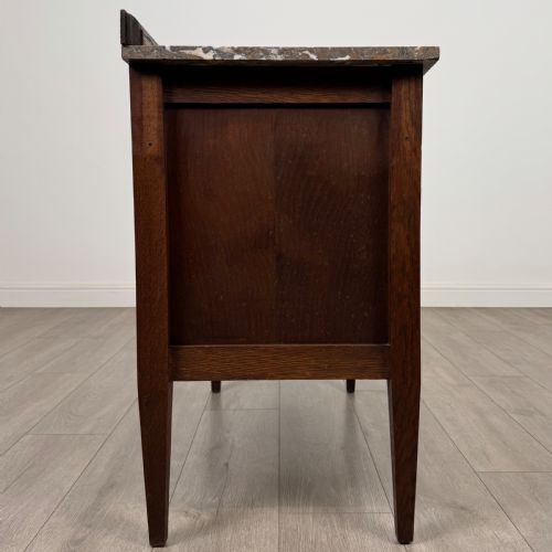 ANTIQUE 20TH CENTURY MARBLE TOP CUPBOARD IN OAK - ADDITIONAL PHOTO 7