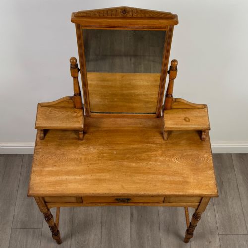 ANTIQUE 20TH CENTURY FINE QUALITY DRESSING TABLE IN ASH - ADDITIONAL PHOTO 8