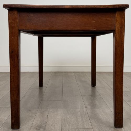 ANTIQUE 20TH CENTURY GOOD QUALITY WRITING TABLE IN OAK - ADDITIONAL PHOTO 2
