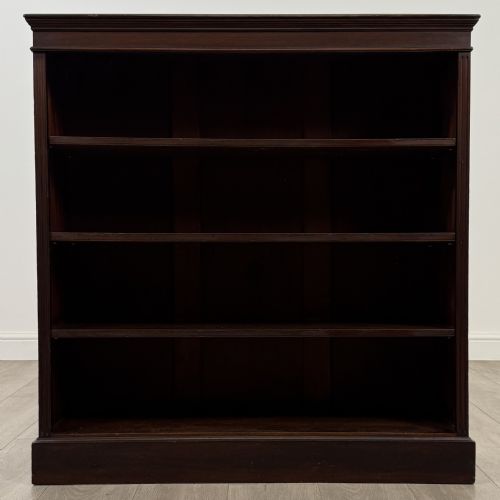 ANTIQUE 20TH CENTURY GOOD QUALITY OPEN BOOKCASE IN MAHOGANY - ADDITIONAL PHOTO 1