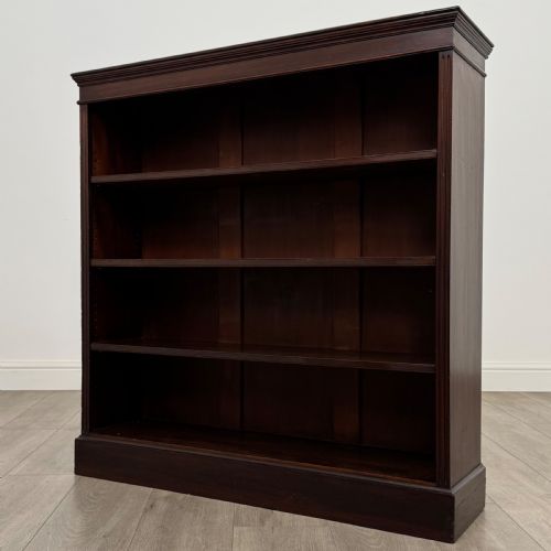 ANTIQUE 20TH CENTURY GOOD QUALITY OPEN BOOKCASE IN MAHOGANY - ADDITIONAL PHOTO 2