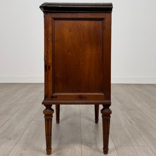 ANTIQUE 19TH CENTURY FRENCH MARBLE TOP CABINET IN WALNUT - ADDITIONAL PHOTO 3