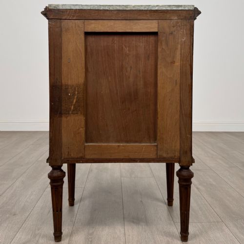 ANTIQUE 19TH CENTURY FRENCH MARBLE TOP CABINET IN WALNUT - ADDITIONAL PHOTO 5