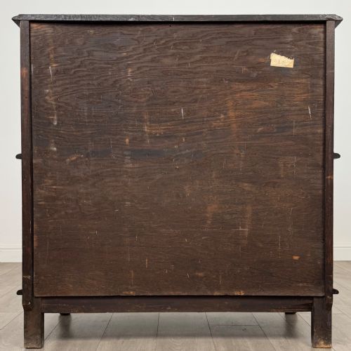 ANTIQUE 19TH CENTURY EBONSIED JACOBEAN STYLE CUPBOARD IN OAK - ADDITIONAL PHOTO 5