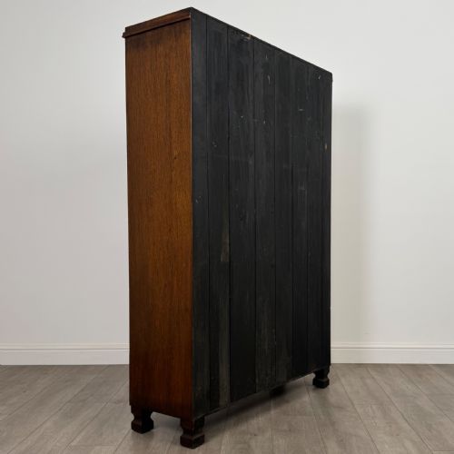 ANTIQUE 20TH CENTURY GOOD QUALITY DISPLAY CABINET IN OAK - ADDITIONAL PHOTO 5