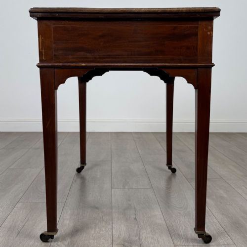 ANTIQUE 19TH CENTURY GOOD QUALITY WRITING TABLE IN MAHOGANY - ADDITIONAL PHOTO 2