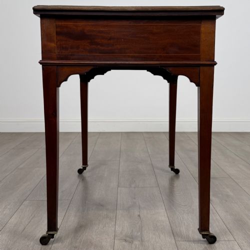 ANTIQUE 19TH CENTURY GOOD QUALITY WRITING TABLE IN MAHOGANY - ADDITIONAL PHOTO 6