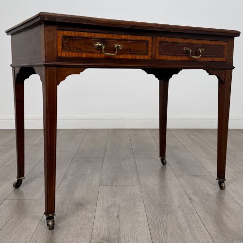 ANTIQUE 19TH CENTURY GOOD QUALITY WRITING TABLE IN MAHOGANY - ADDITIONAL PHOTO 7