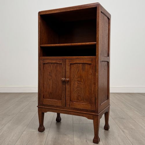 ANTIQUE 20TH CENTURY GOOD QUALITY SMALL OAK CABINET - ADDITIONAL PHOTO 2