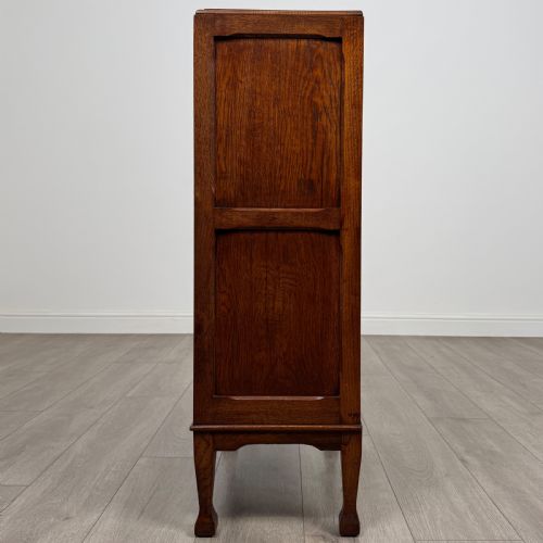 ANTIQUE 20TH CENTURY GOOD QUALITY SMALL OAK CABINET - ADDITIONAL PHOTO 3