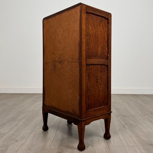 ANTIQUE 20TH CENTURY GOOD QUALITY SMALL OAK CABINET - ADDITIONAL PHOTO 6