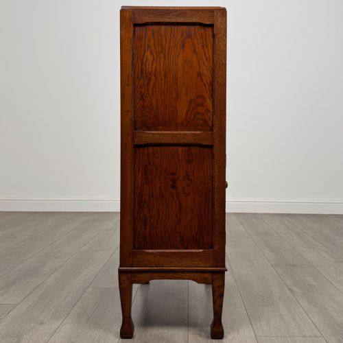 ANTIQUE 20TH CENTURY GOOD QUALITY SMALL OAK CABINET - ADDITIONAL PHOTO 7