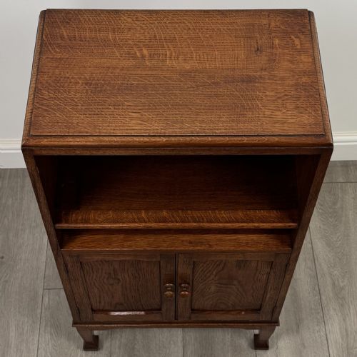 ANTIQUE 20TH CENTURY GOOD QUALITY SMALL OAK CABINET - ADDITIONAL PHOTO 9