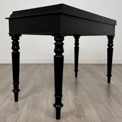 ANTIQUE 19TH CENTURY FINE QUALITY EBONISED WRITING TABLE - ADDITIONAL PHOTO 3