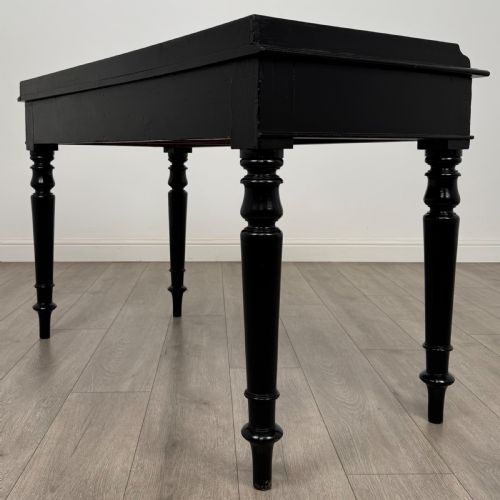 ANTIQUE 19TH CENTURY FINE QUALITY EBONISED WRITING TABLE - ADDITIONAL PHOTO 5