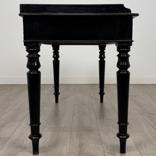 ANTIQUE 19TH CENTURY FINE QUALITY EBONISED WRITING TABLE - ADDITIONAL PHOTO 6