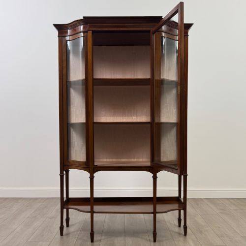 ANTIQUE 20TH CENTURY FINE QUALITY MAHOGANY DISPLAY CABINET - ADDITIONAL PHOTO 1