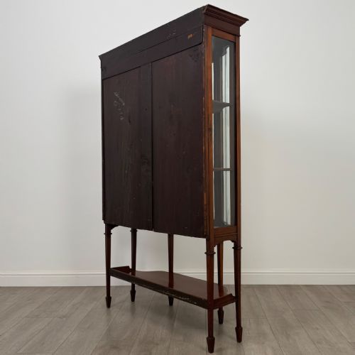 ANTIQUE 20TH CENTURY FINE QUALITY MAHOGANY DISPLAY CABINET - ADDITIONAL PHOTO 6
