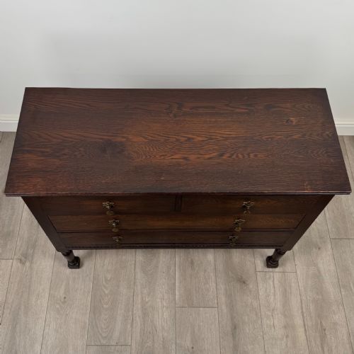 ANTIQUE 20TH CENTURY GOOD QUALITY CHEST OF DRAWERS IN OAK - ADDITIONAL PHOTO 8