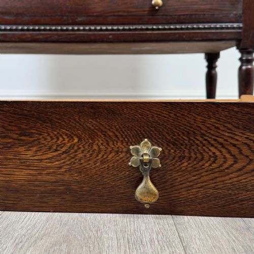 ANTIQUE 20TH CENTURY GOOD QUALITY CHEST OF DRAWERS IN OAK - ADDITIONAL PHOTO 10