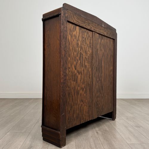 ANTIQUE 20TH CENTURY DISPLAY CABINET IN OAK - ADDITIONAL PHOTO 5
