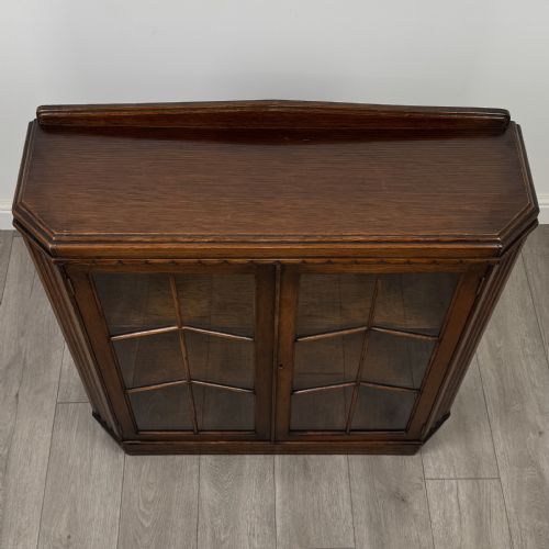 ANTIQUE 20TH CENTURY DISPLAY CABINET IN OAK - ADDITIONAL PHOTO 10