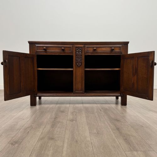 ANTIQUE 20TH CENTURY GOOD QUALITY SIDEBOARD IN OAK - ADDITIONAL PHOTO 1