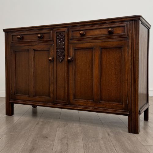ANTIQUE 20TH CENTURY GOOD QUALITY SIDEBOARD IN OAK - ADDITIONAL PHOTO 2