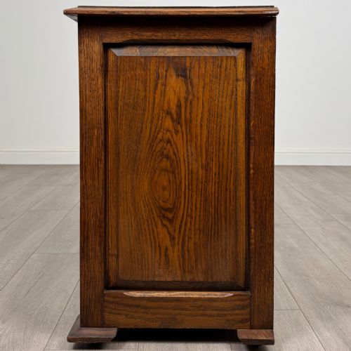 ANTIQUE 20TH CENTURY GOOD QUALITY SMALL OAK CHEST OF DRAWERS - ADDITIONAL PHOTO 2