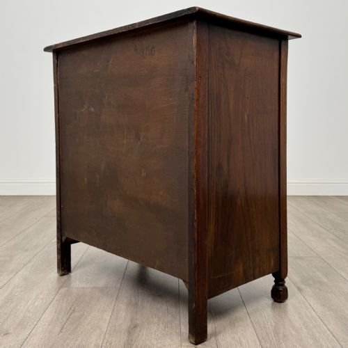 ANTIQUE 19TH CENTURY SMALL CHEST OF DRAWERS IN OAK - ADDITIONAL PHOTO 5
