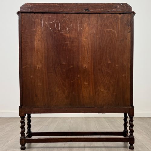 ANTIQUE 20TH CENTURY GOOD QUALITY DISPLAY CABINET IN OAK - ADDITIONAL PHOTO 5