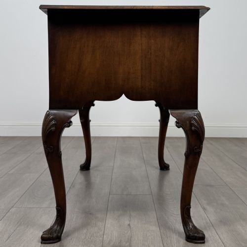 ANTIQUE 20TH CENTURY GOOD QUALITY WRITING TABLE IN BURR WALNUT - ADDITIONAL PHOTO 6