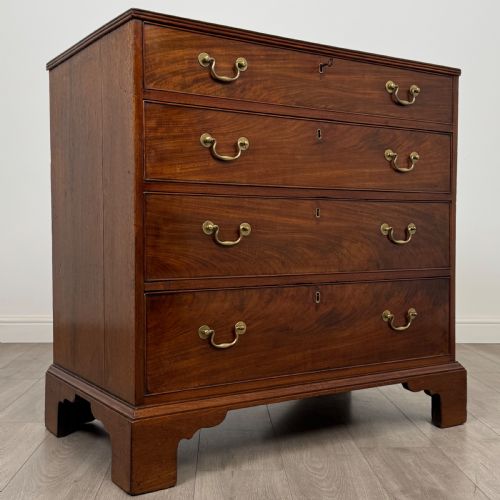 ANTIQUE 18TH CENTURY GOOD QUALITY MAHOGANY CHEST OF DRAWERS - ADDITIONAL PHOTO 7