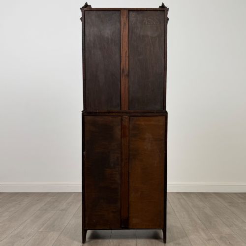 ANTIQUE 20TH CENTURY SMALL OAK BUREAU BOOKCASE - ADDITIONAL PHOTO 5