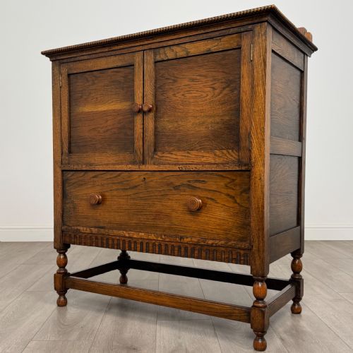 ANTIQUE 20TH CENTURY FITTED CUPBOARD IN GOLDEN OAK - ADDITIONAL PHOTO 2