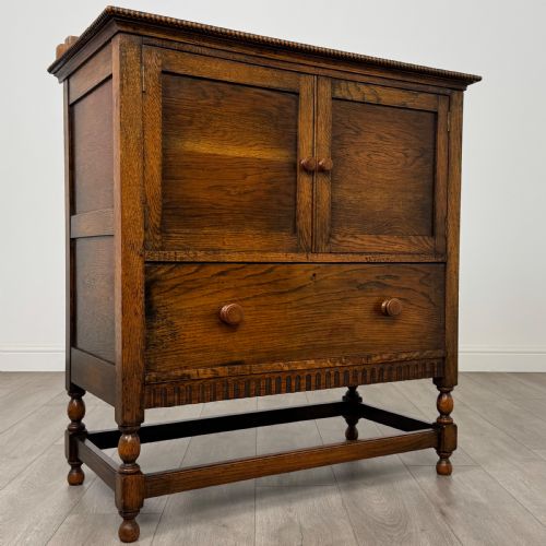 ANTIQUE 20TH CENTURY FITTED CUPBOARD IN GOLDEN OAK - ADDITIONAL PHOTO 9