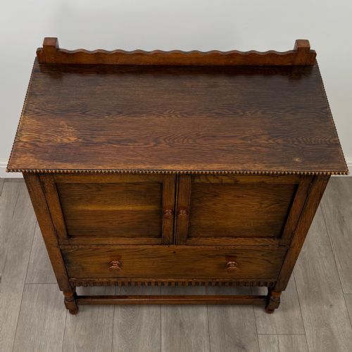 ANTIQUE 20TH CENTURY FITTED CUPBOARD IN GOLDEN OAK - ADDITIONAL PHOTO 10