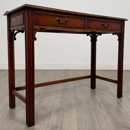 ANTIQUE 20TH CENTURY GOOD QUALITY WRITING TABLE IN MAHOGANY - ADDITIONAL PHOTO 7