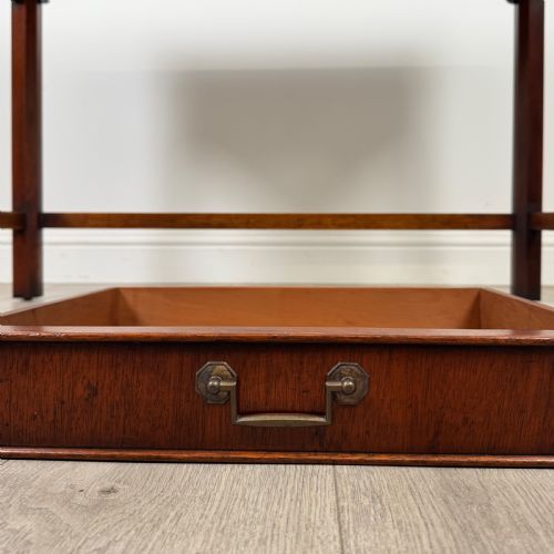 ANTIQUE 20TH CENTURY GOOD QUALITY WRITING TABLE IN MAHOGANY - ADDITIONAL PHOTO 10