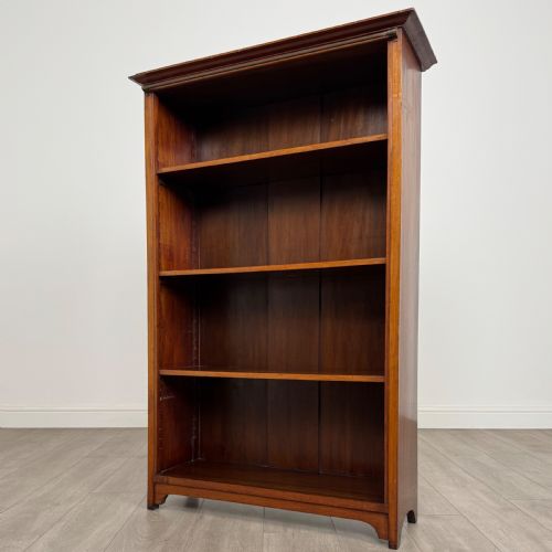 ANTIQUE 20TH CENTURY GOOD QUALITY OPEN BOOKCASE IN MAHOGANY - ADDITIONAL PHOTO 2